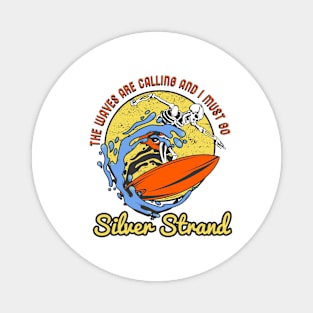 Silver Strand skeleton surfer Magnet